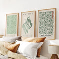 Sage Green Matisse Wall Prints — Set of 3