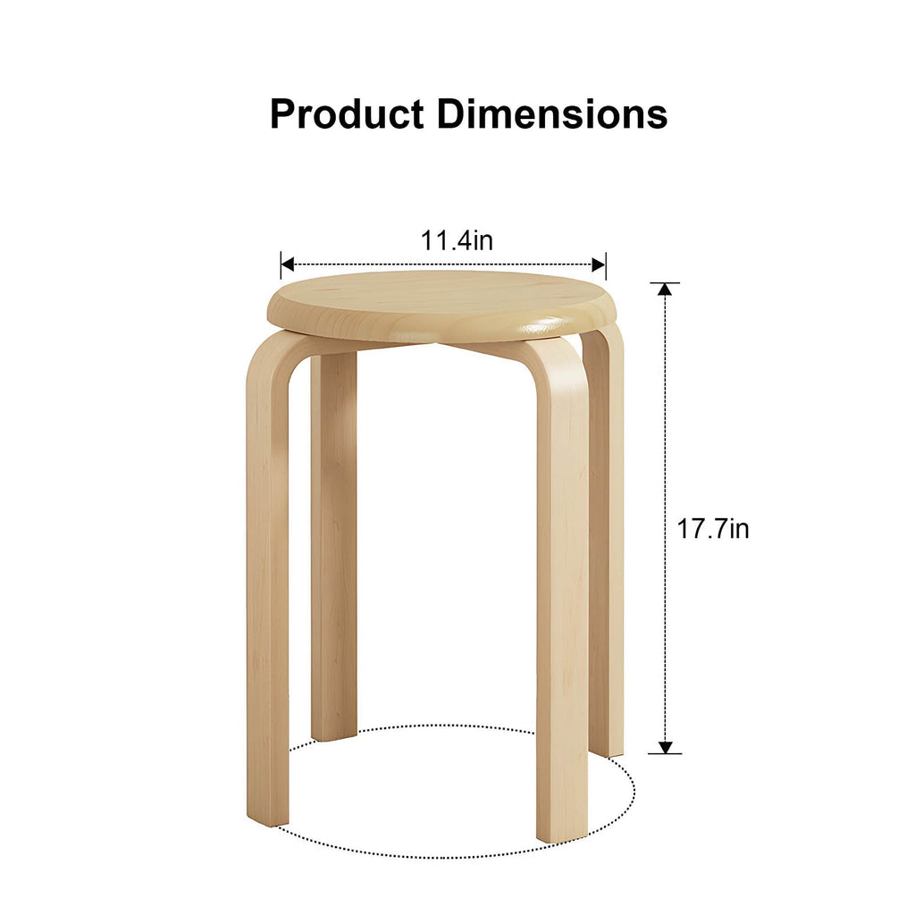 Stackable Bentwood Nesting Stools Set of 4