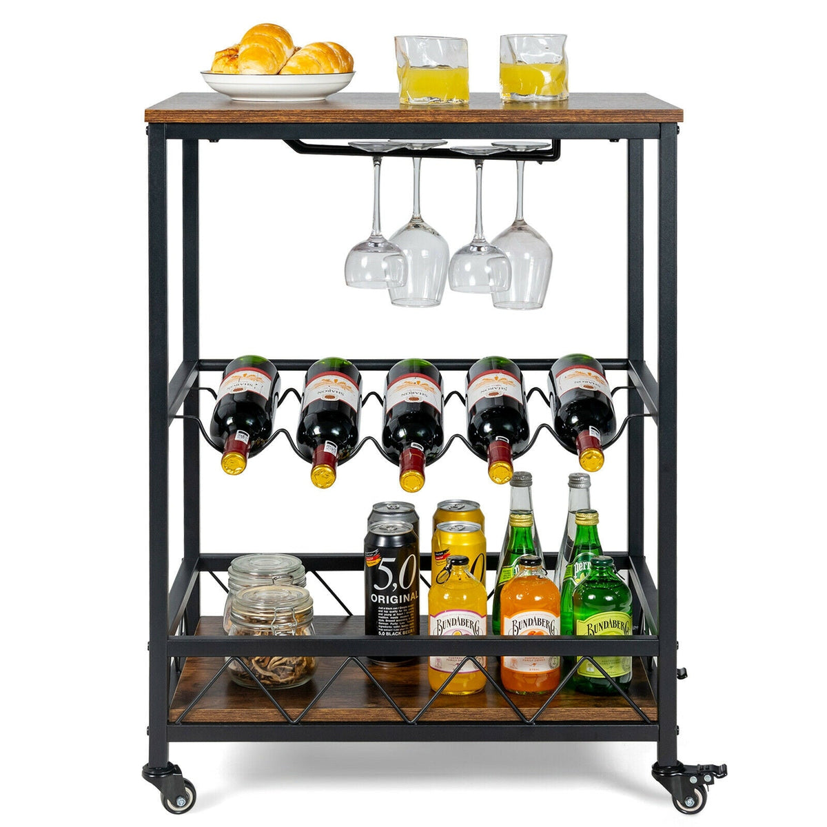 Kitchen Bar Cart on Wheels