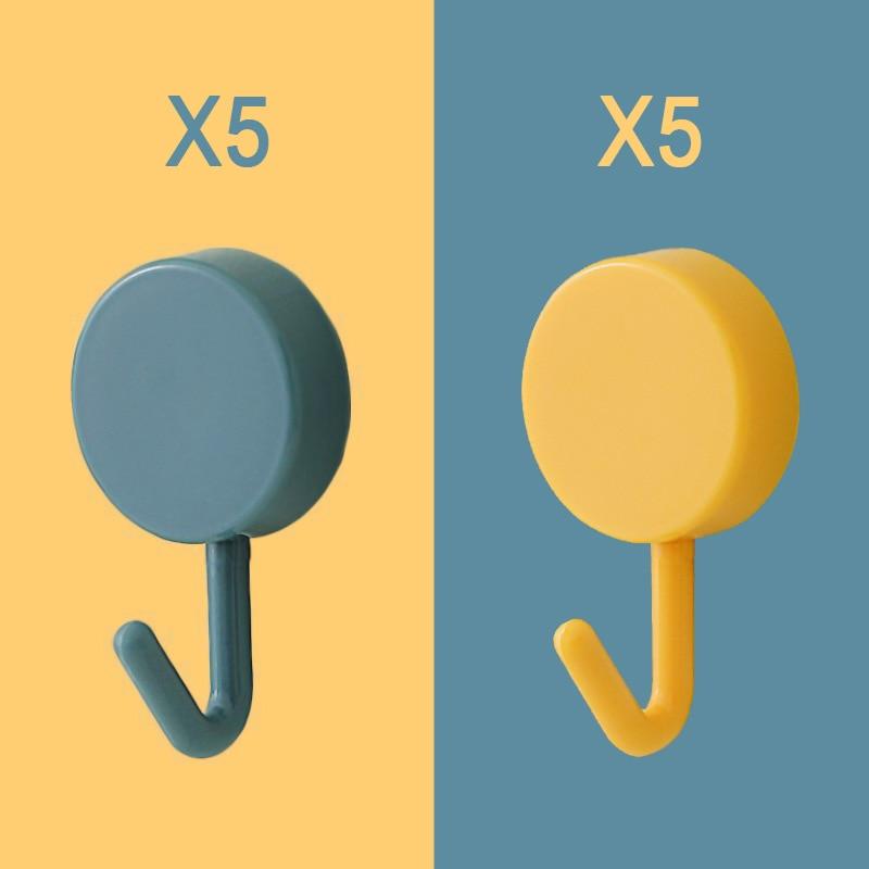 Pack of 10 Self Adhesive Wall Hooks