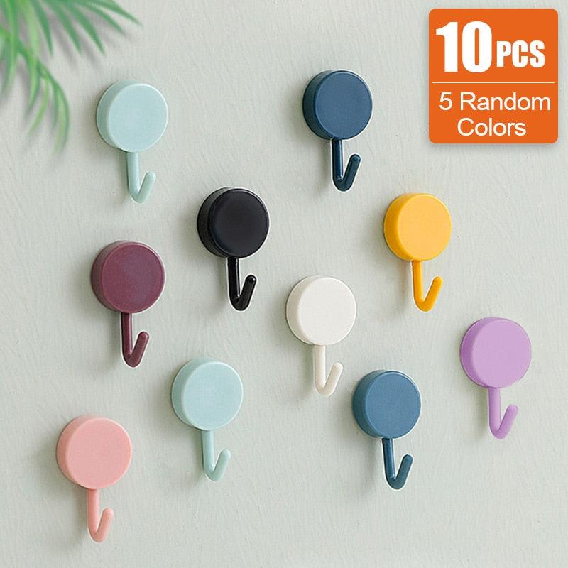 Pack of 10 Self Adhesive Wall Hooks