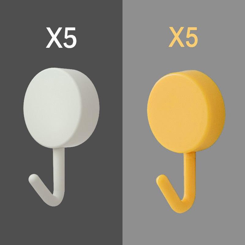 Pack of 10 Self Adhesive Wall Hooks