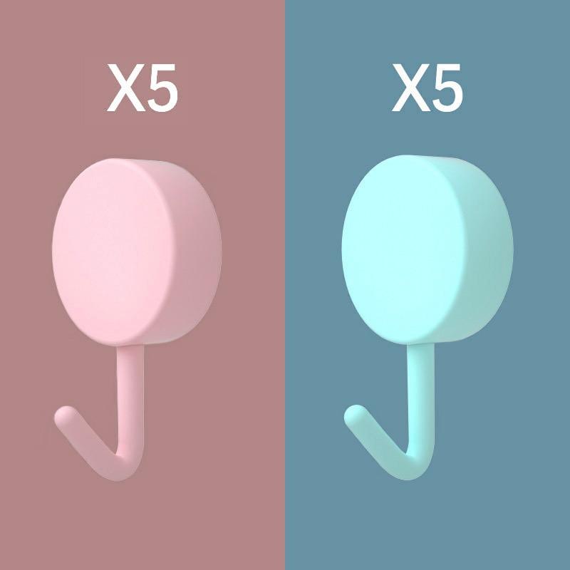 Pack of 10 Self Adhesive Wall Hooks