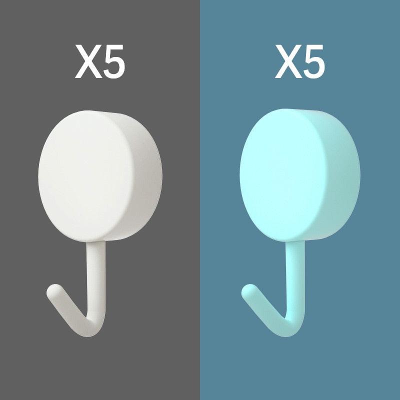 Pack of 10 Self Adhesive Wall Hooks
