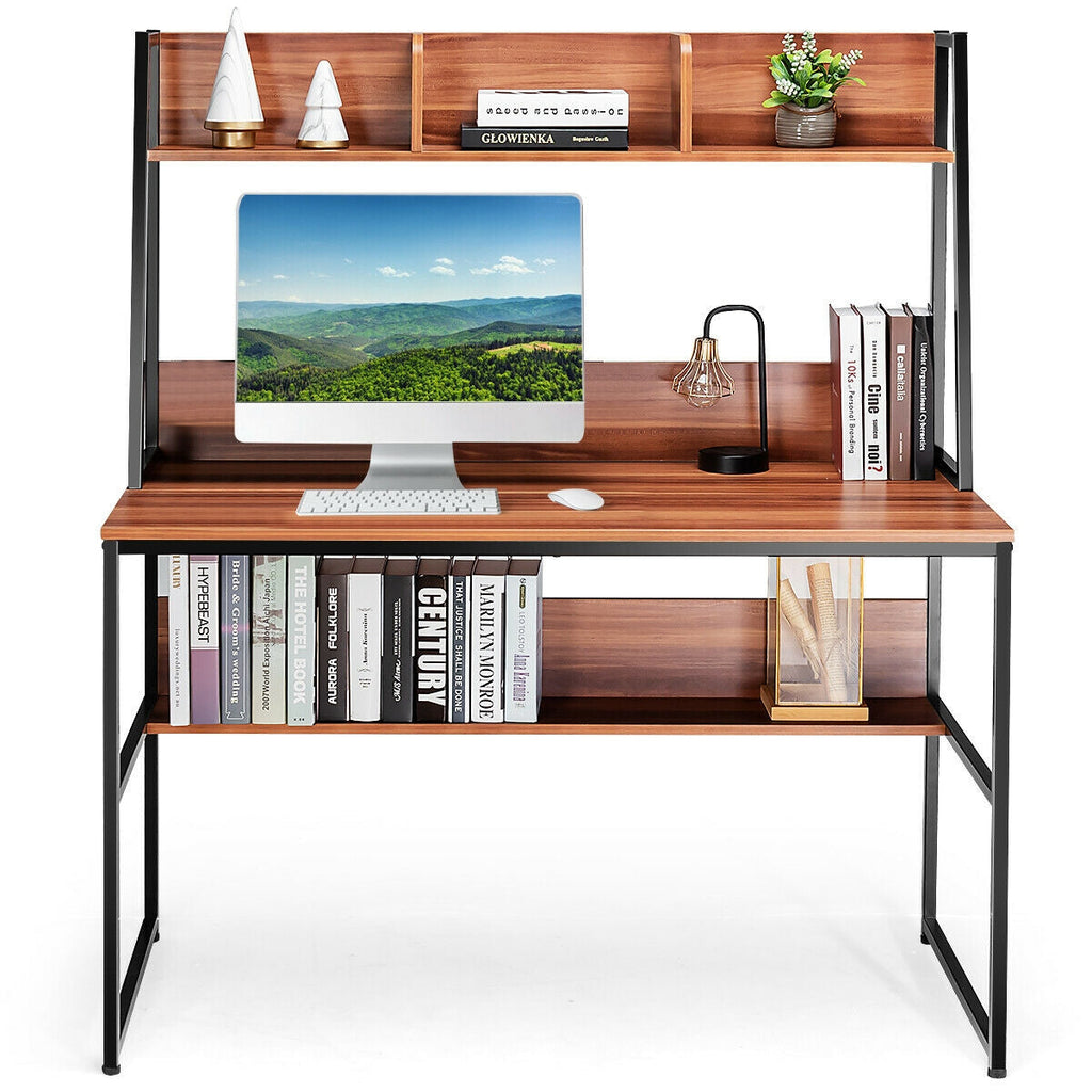 Computer Desk with Bookshelf