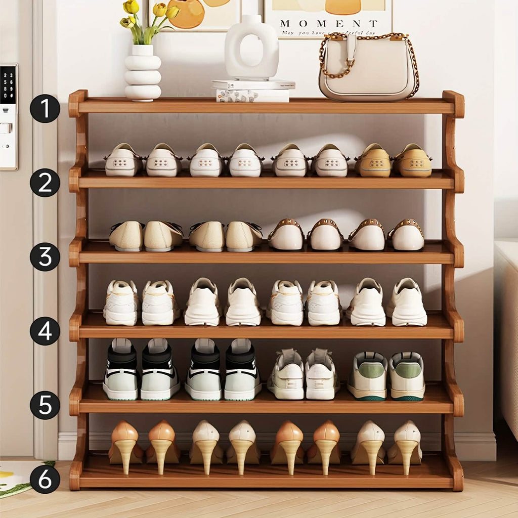 Bamboo Shoe Rack Organizer