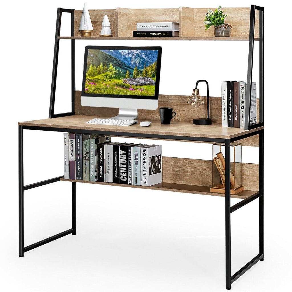 Computer Desk with Bookshelf