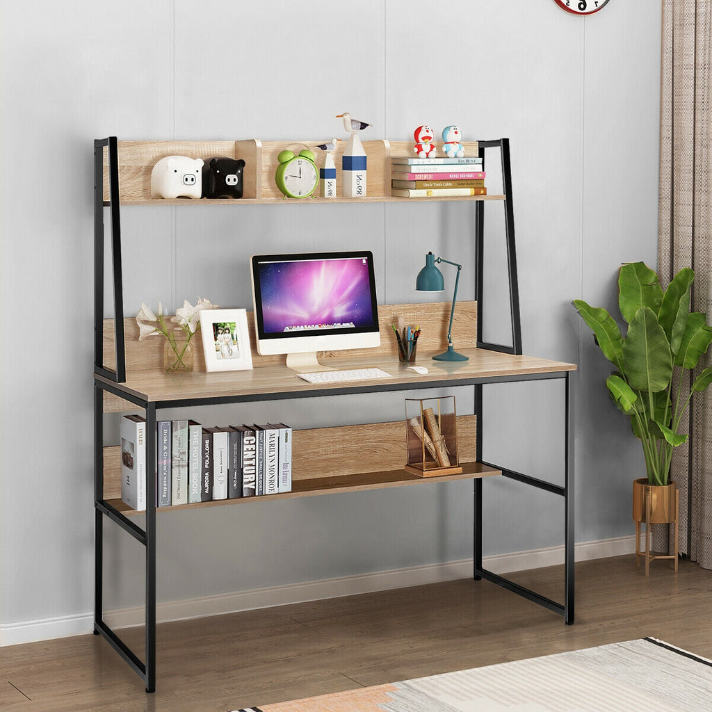 Computer Desk with Bookshelf