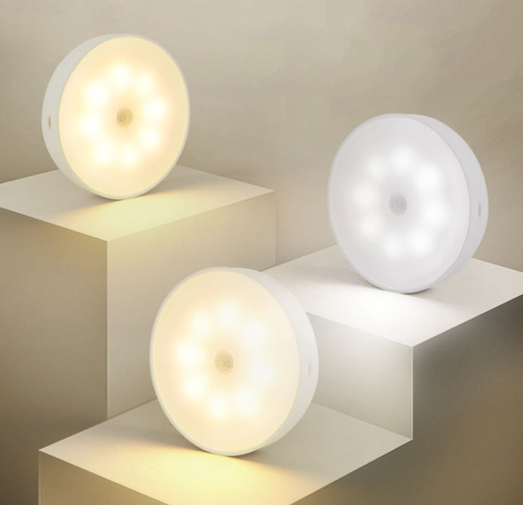Rechargeable Motion Sensor Puck Lights — Pack of 1–8