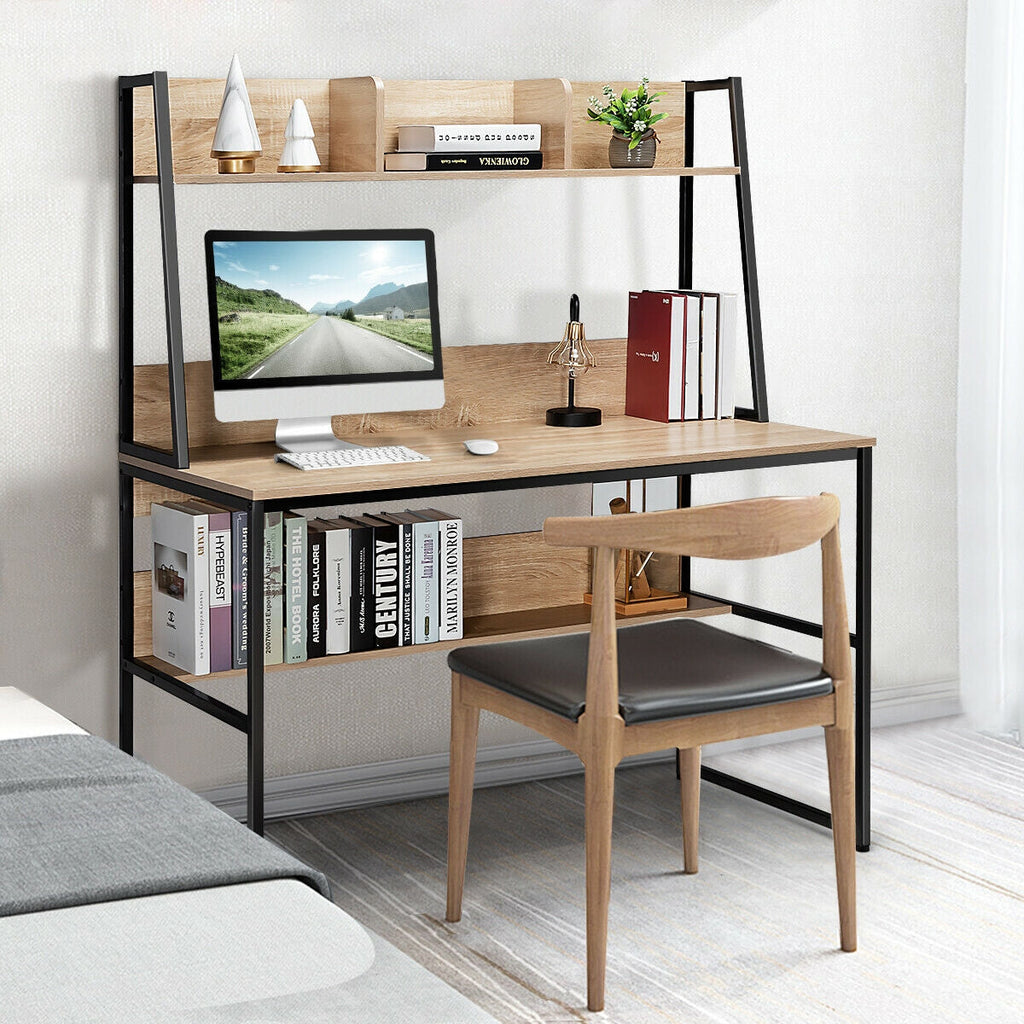 Computer Desk with Bookshelf
