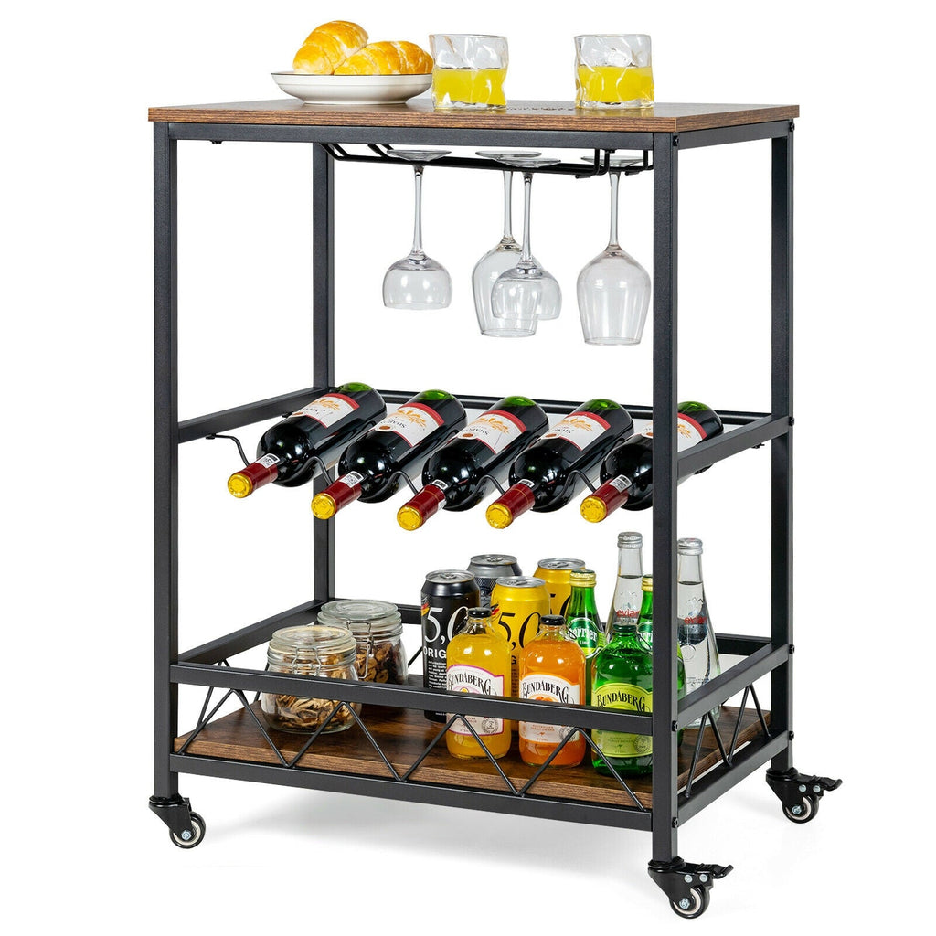 Kitchen Bar Cart on Wheels