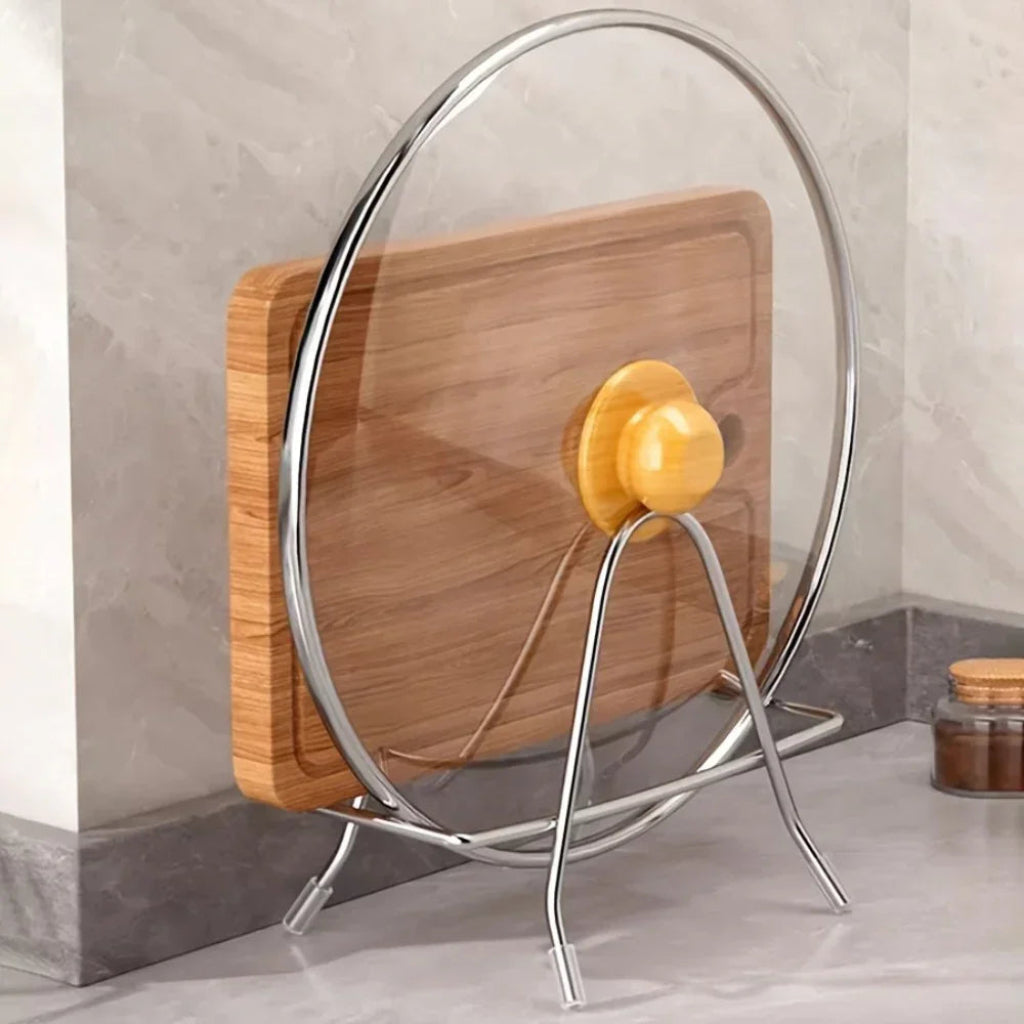 Cutting Board & Knife Rack Stand — Space-Saving Kitchen Organizer