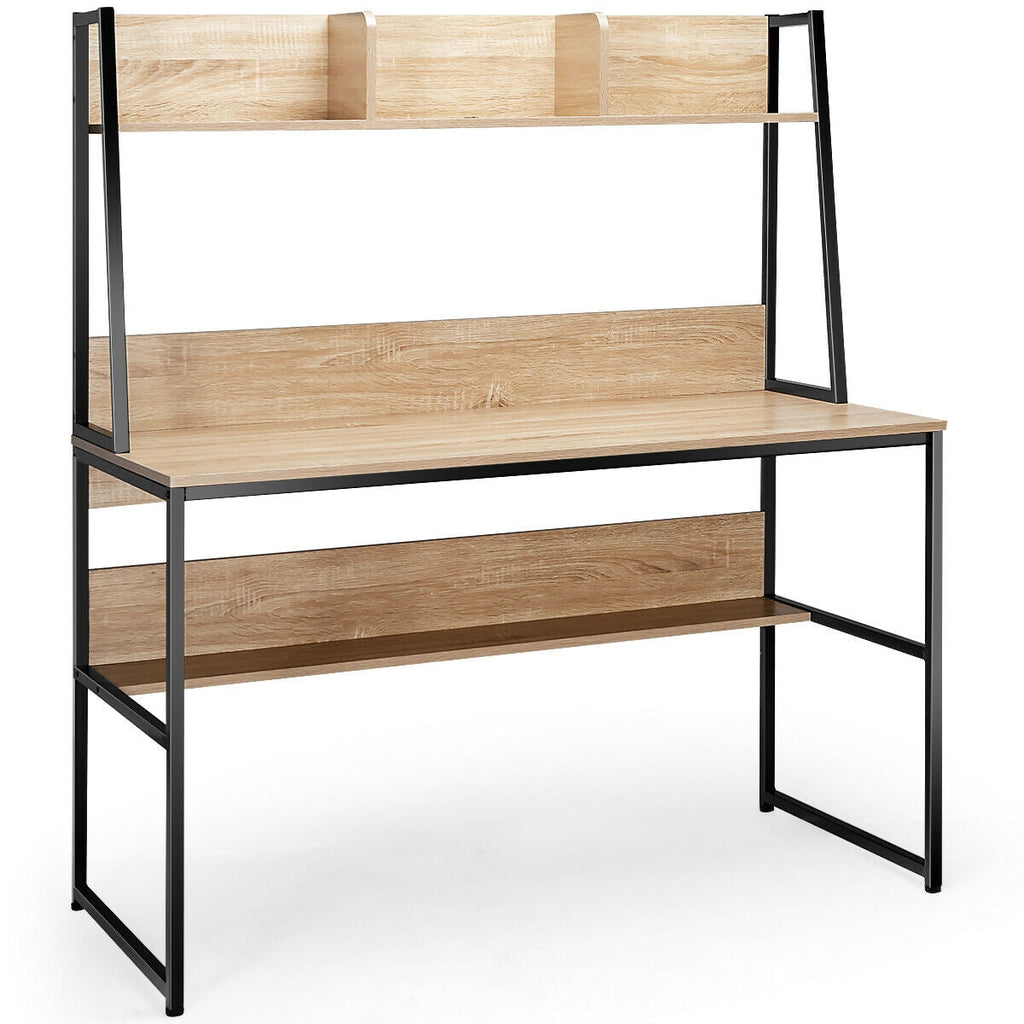 Computer Desk with Bookshelf