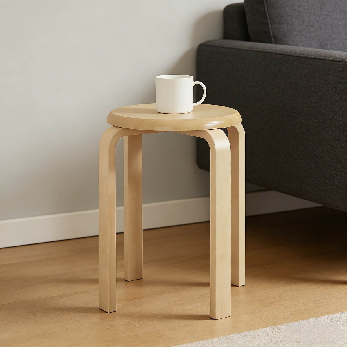 Stackable Bentwood Nesting Stools Set of 4