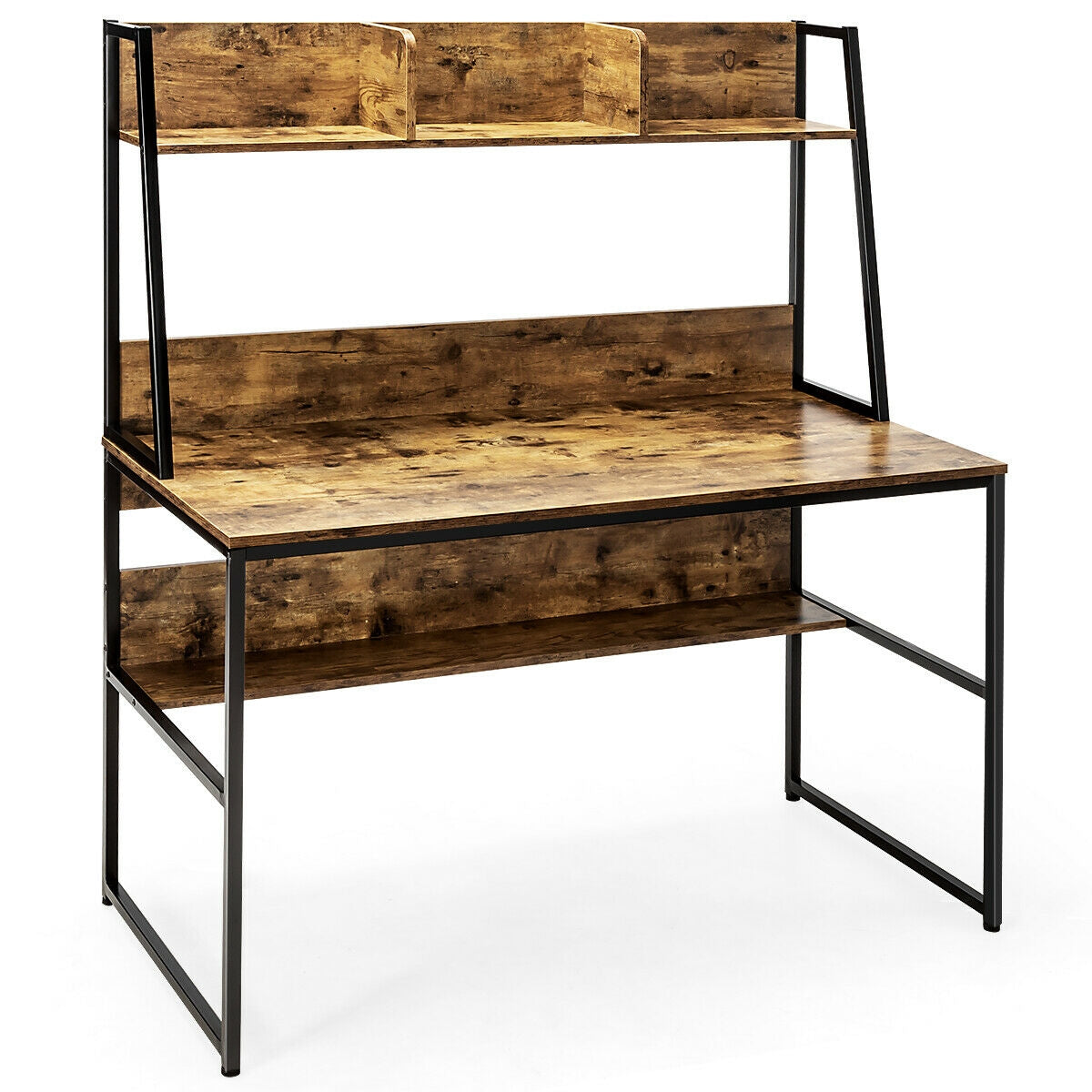 Computer Desk with Bookshelf