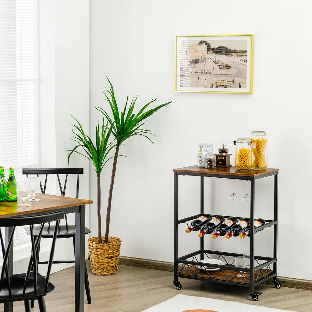 Kitchen Bar Cart on Wheels
