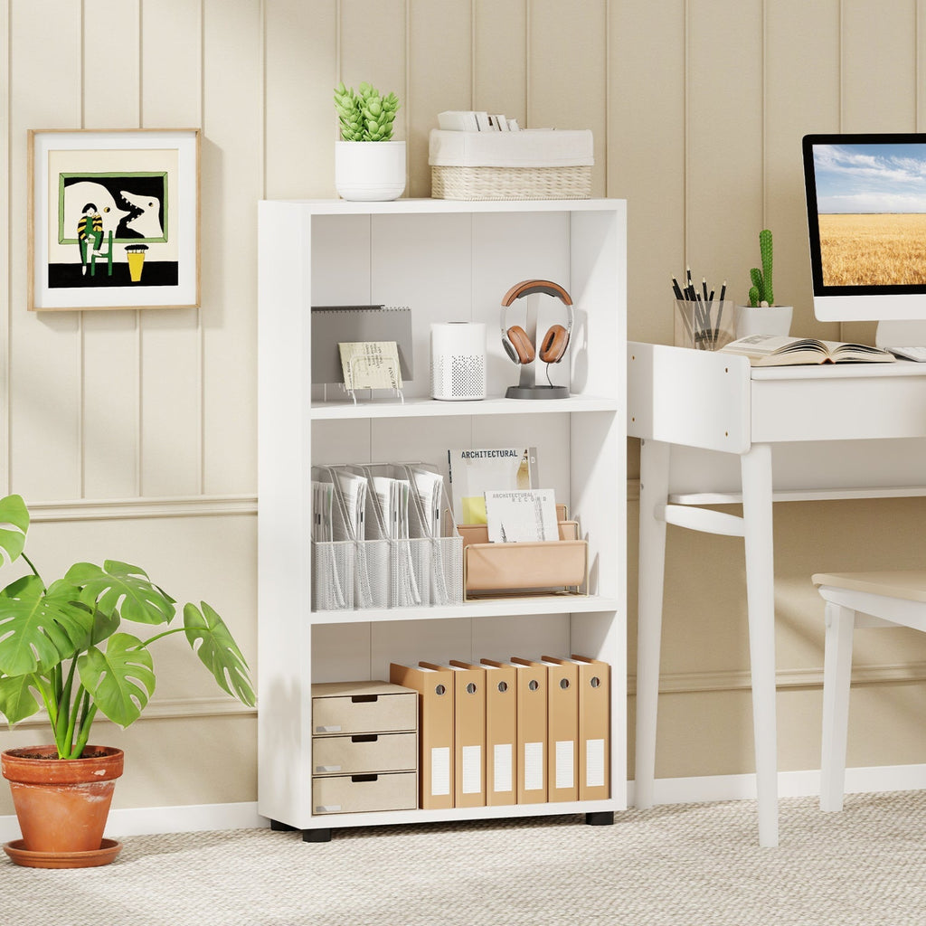 3-Tier Bookcase 42 inch Tall Book Shelf