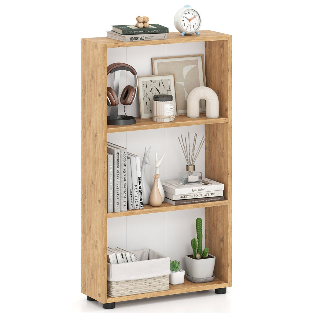 3-Tier Bookcase 42 inch Tall Book Shelf