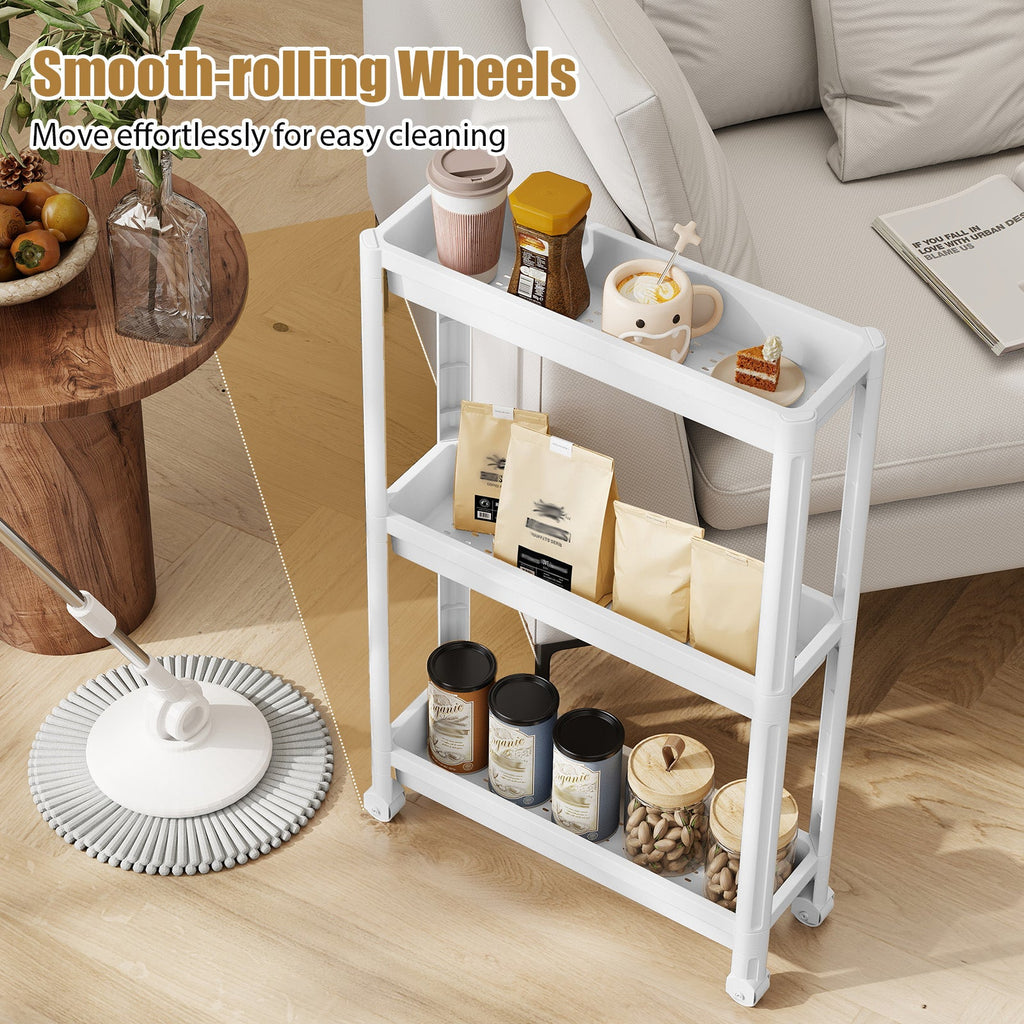 3-Tier Slim Rolling Storage Cart 2-Pack
