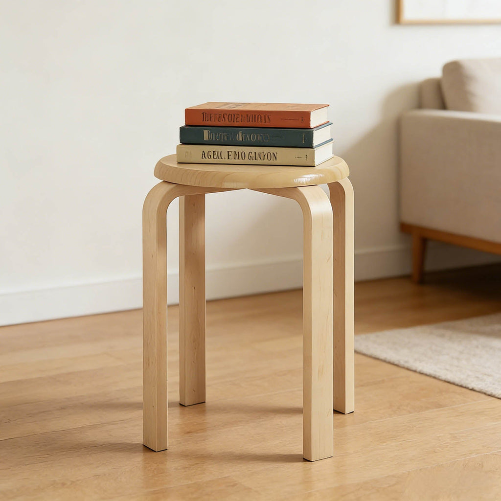 Stackable Bentwood Nesting Stools Set of 4