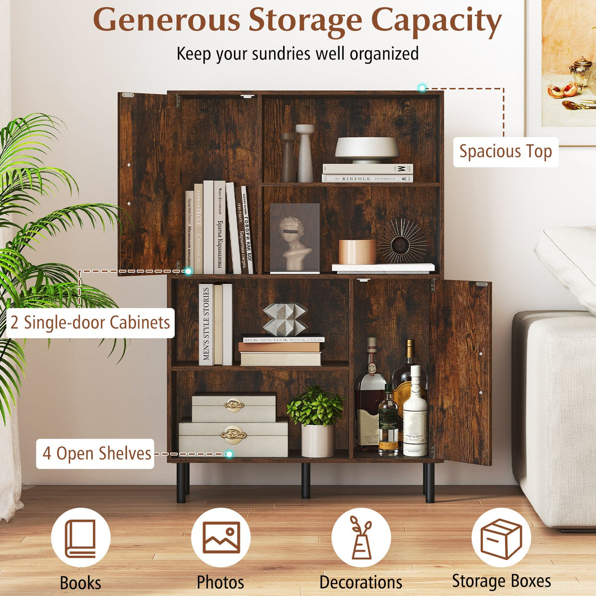 Freestanding Bookcase/Storage Cabinet
