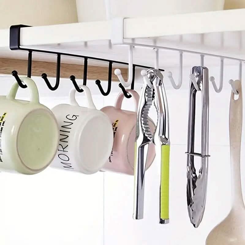 Kitchen Shelf Storage Rack - 6 Hooks