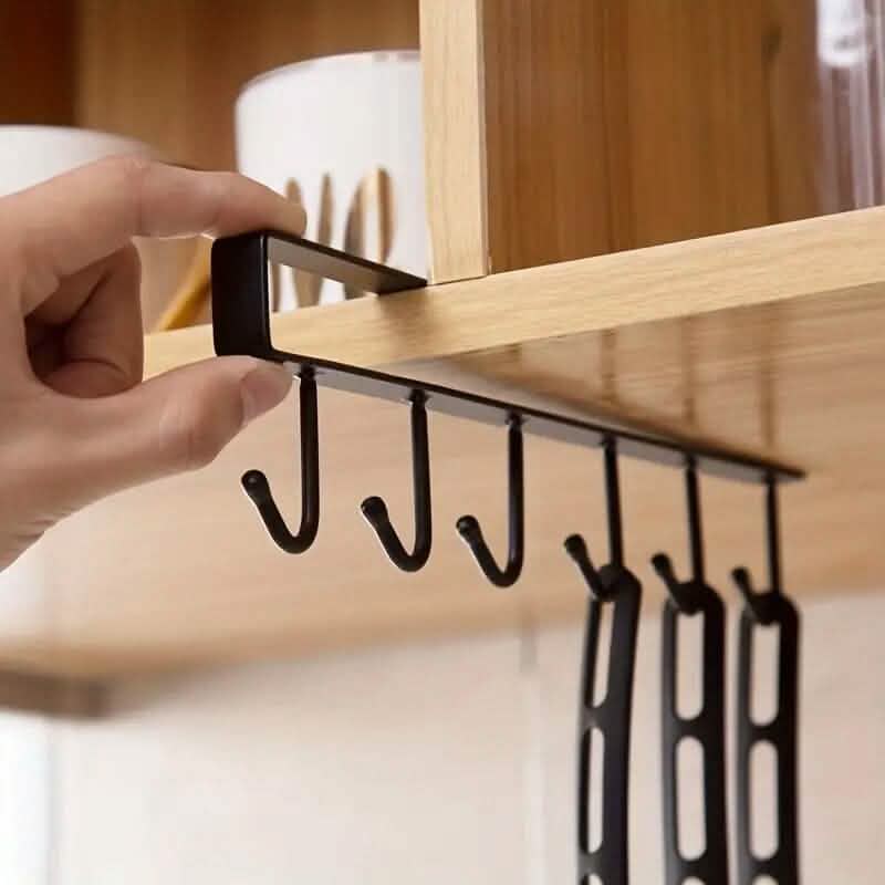 Kitchen Shelf Storage Rack - 6 Hooks