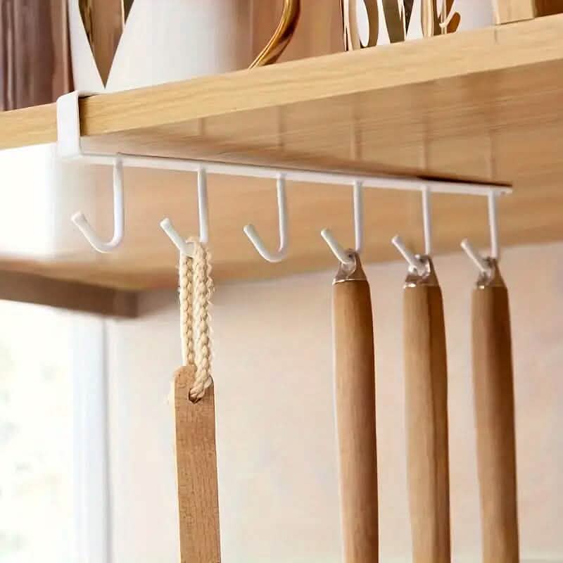 Kitchen Shelf Storage Rack - 6 Hooks