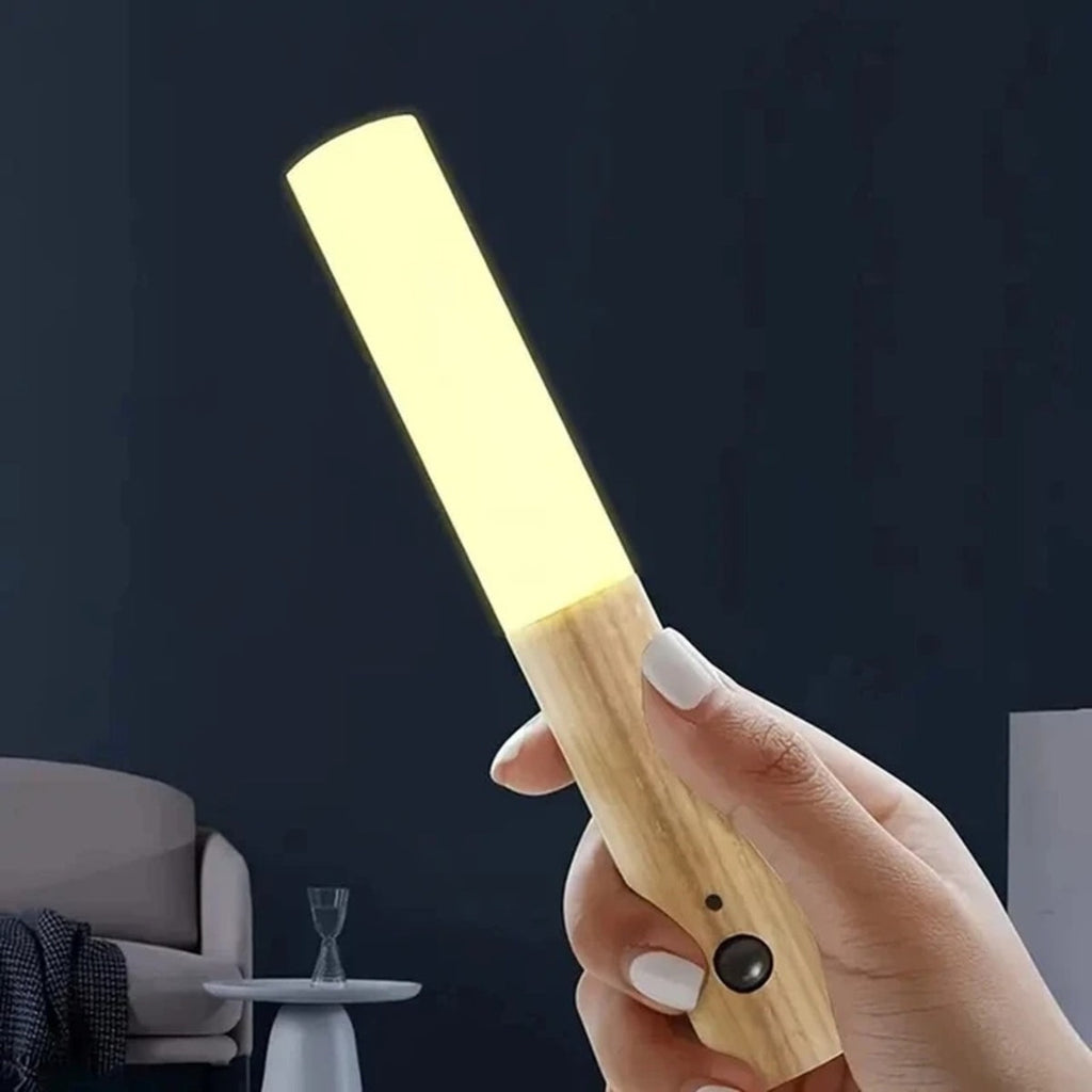 Wooden Wall Sconce — Rechargeable Motion Sensor Night Light