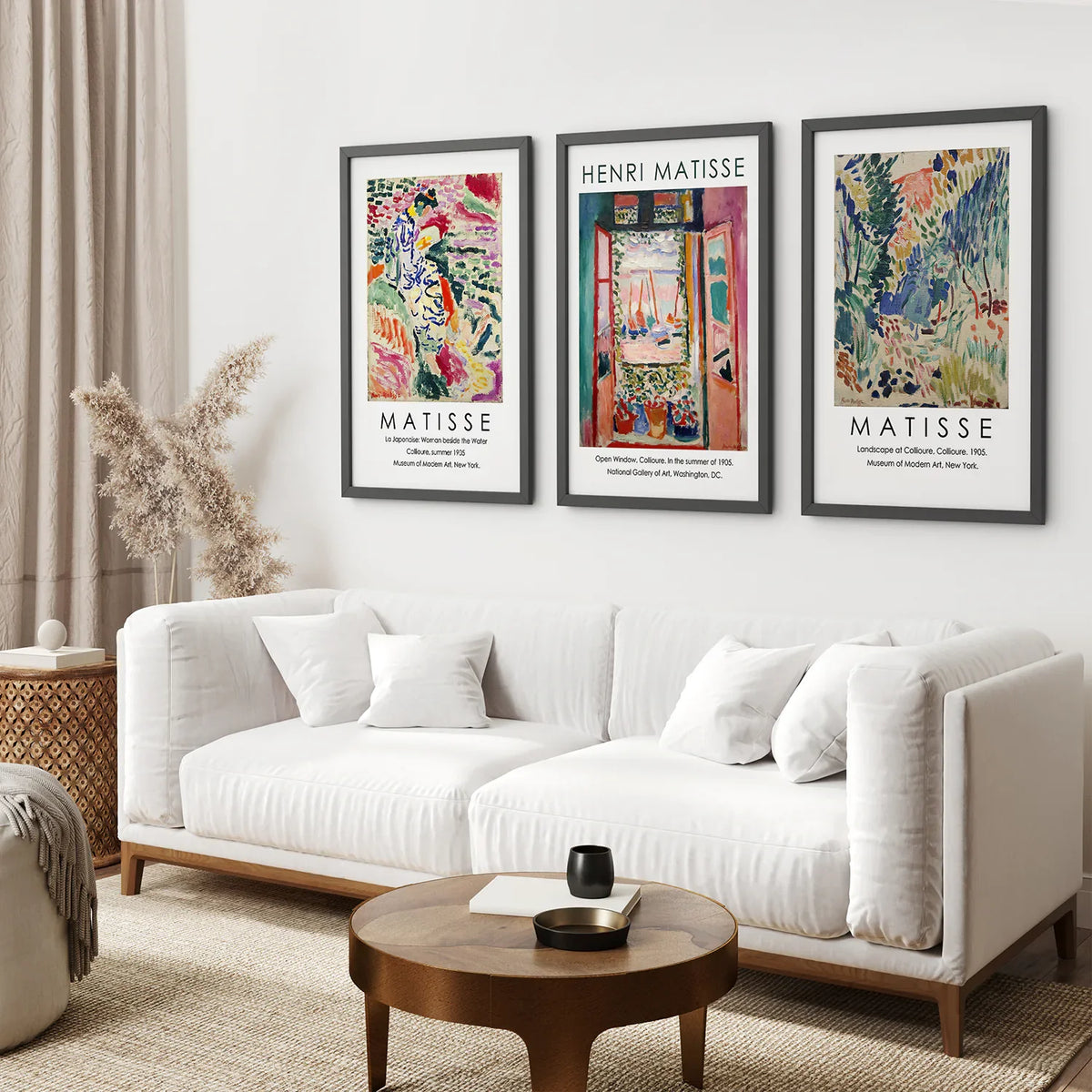 Vintage Matisse Abstract Landscape Wall Prints — Set of 3