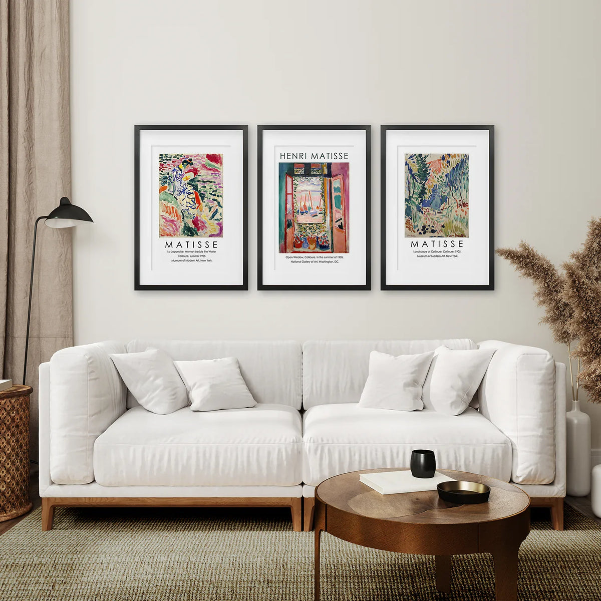 Vintage Matisse Abstract Landscape Wall Prints — Set of 3