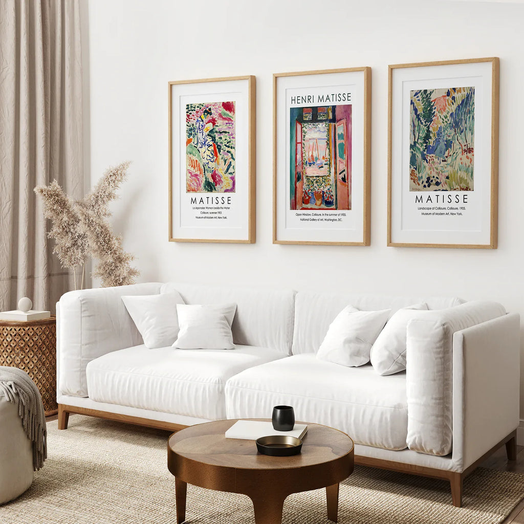 Vintage Matisse Abstract Landscape Wall Prints — Set of 3