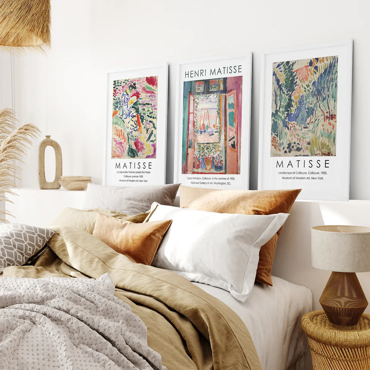 Vintage Matisse Abstract Landscape Wall Prints — Set of 3