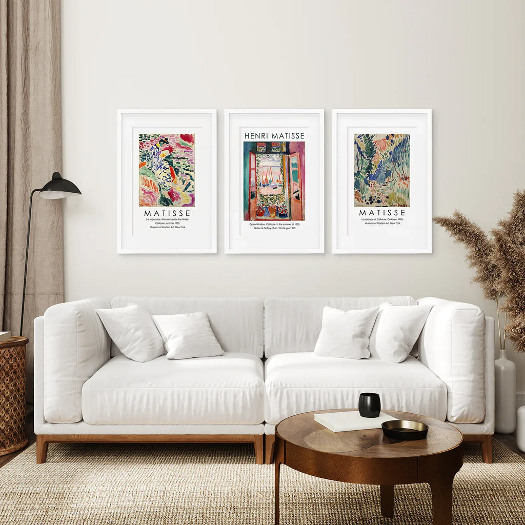 Vintage Matisse Abstract Landscape Wall Prints — Set of 3