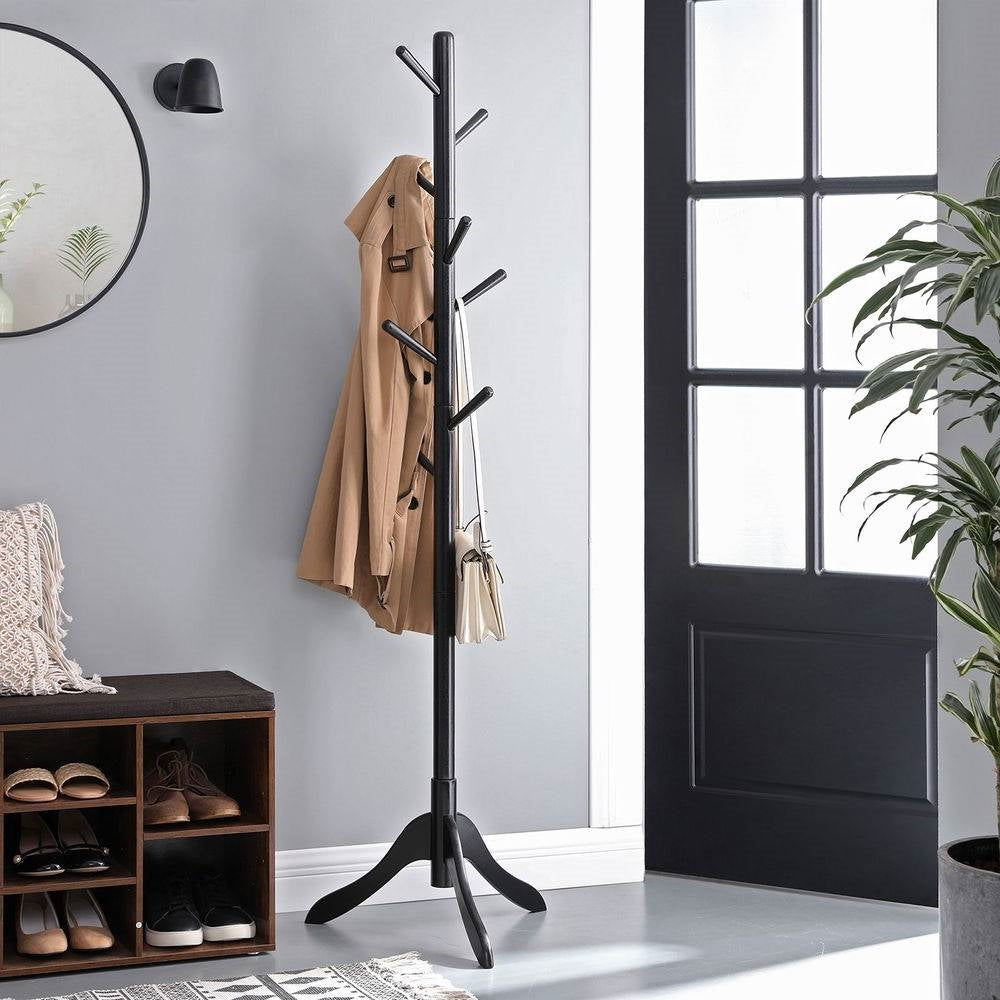 Solid Wood Modern Coat Rack