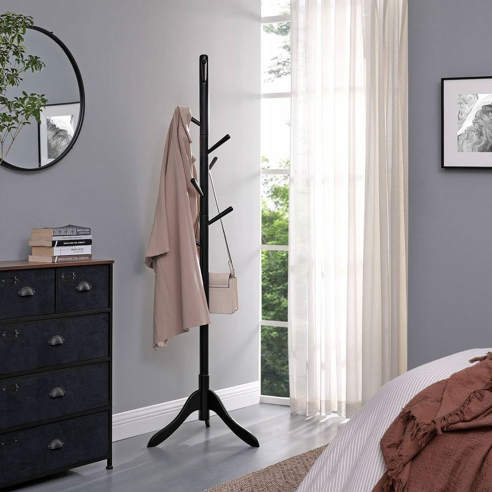 Solid Wood Modern Coat Rack