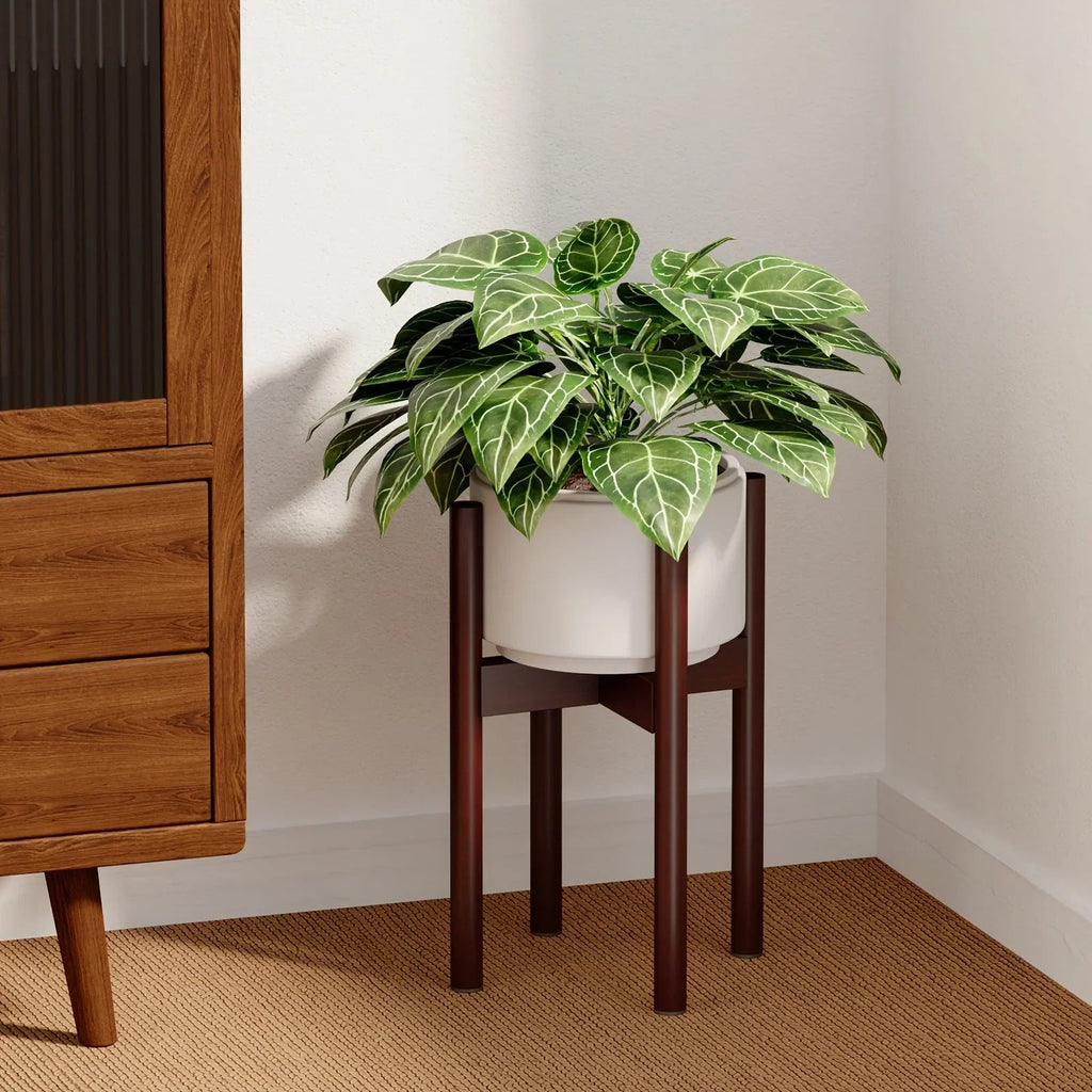 Adjustable Bamboo Plant Stand — 8–12 Inches