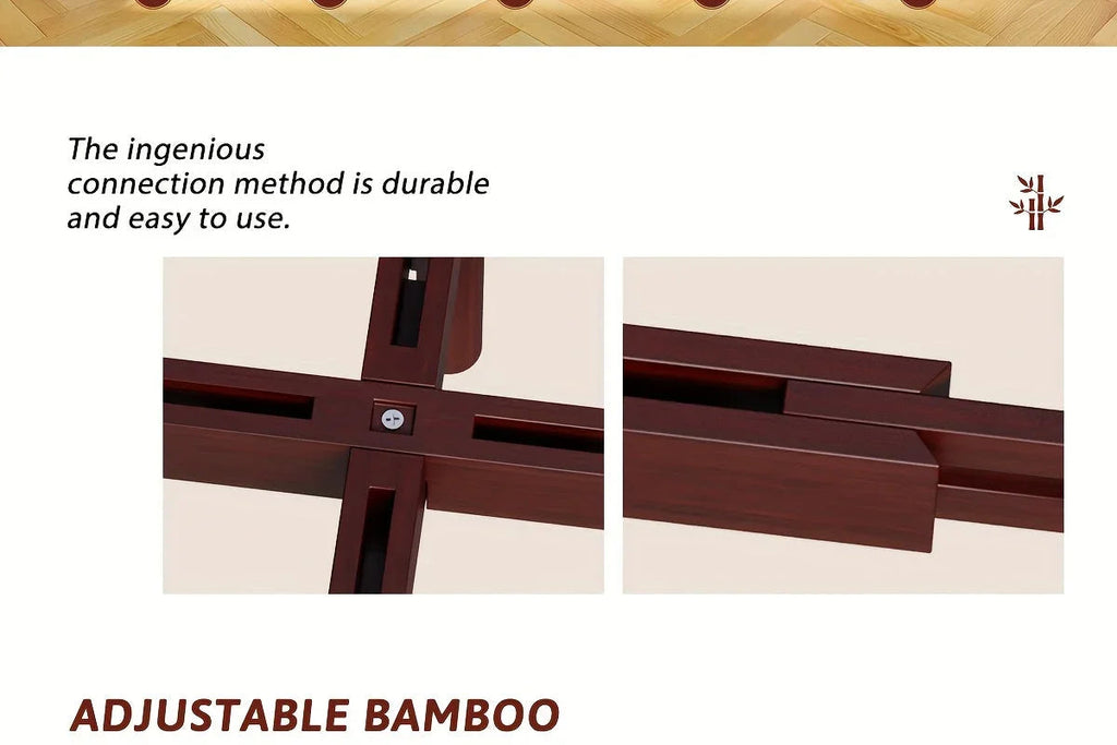 Adjustable Bamboo Plant Stand — 8–12 Inches