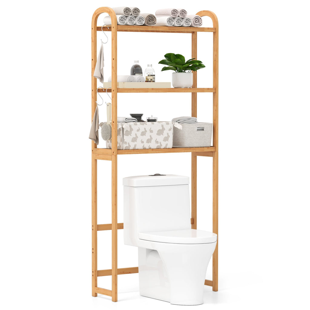 3-Tier Bamboo Bathroom Floor Organizer