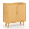 Bamboo Cabinet with Rattan Doors
