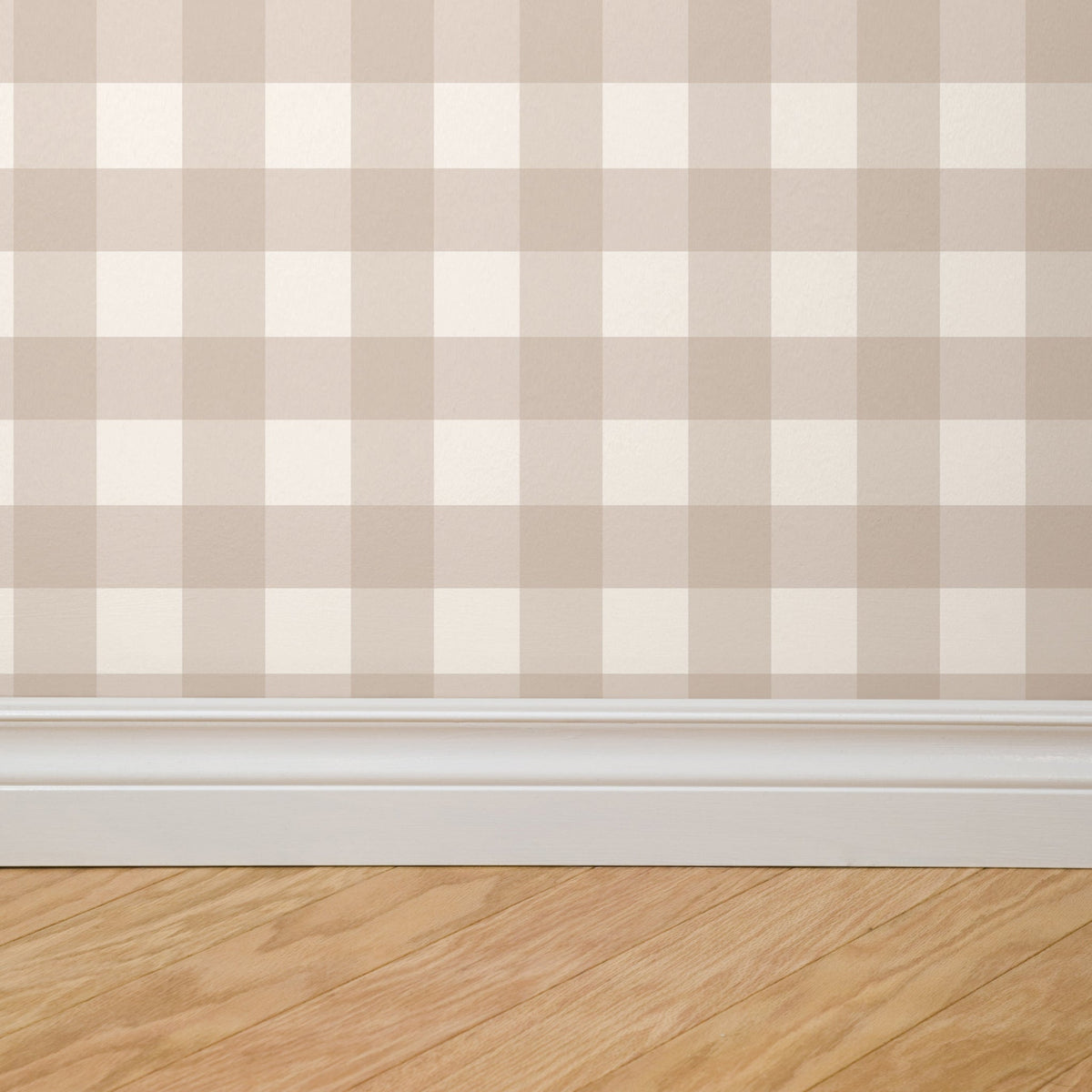 Willowside Gingham (Tan) Removable Wallpaper
