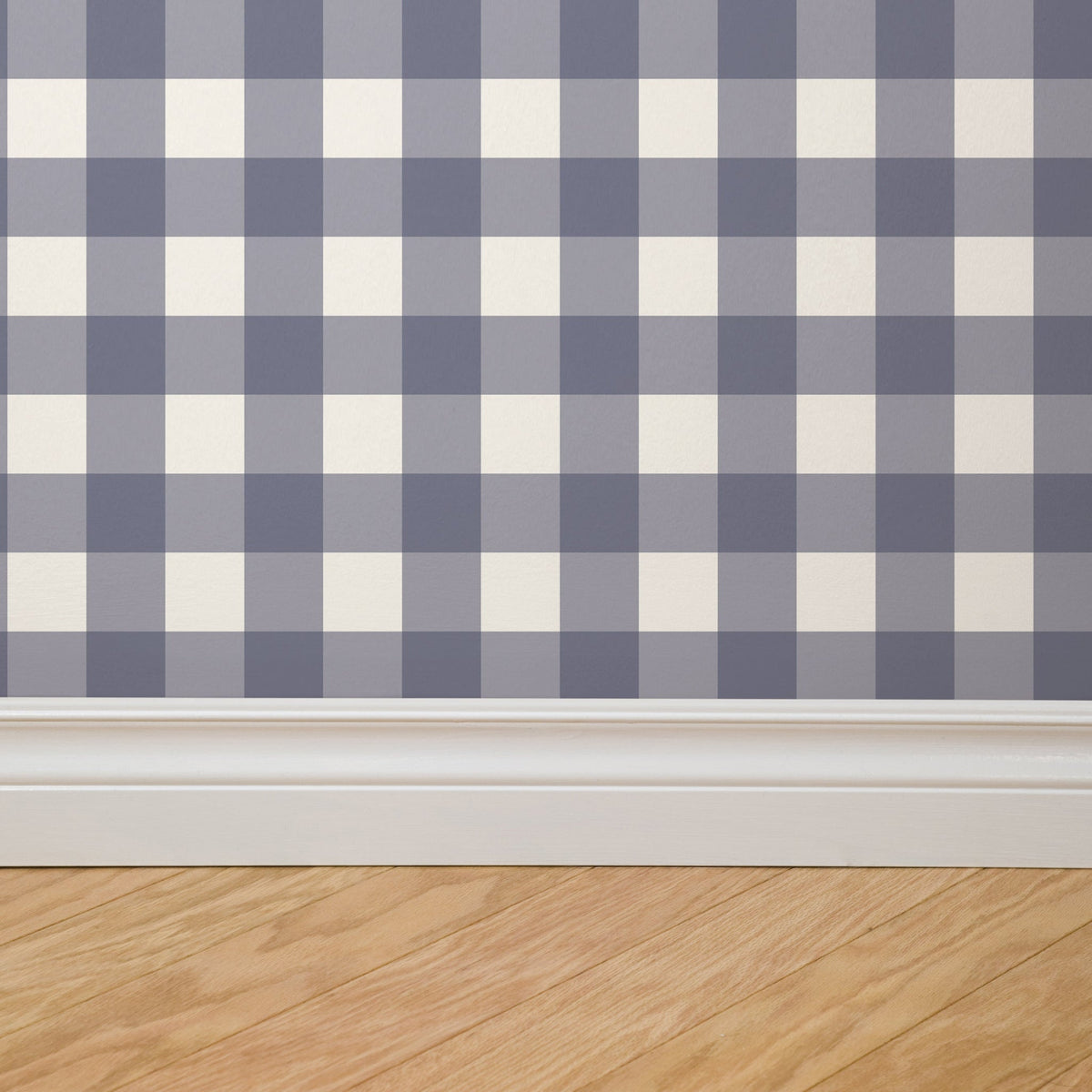 Simply Gingham Small (Navy) Removable Wallpaper