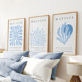 Light Blue Matisse Exhibition Wall Prints Set