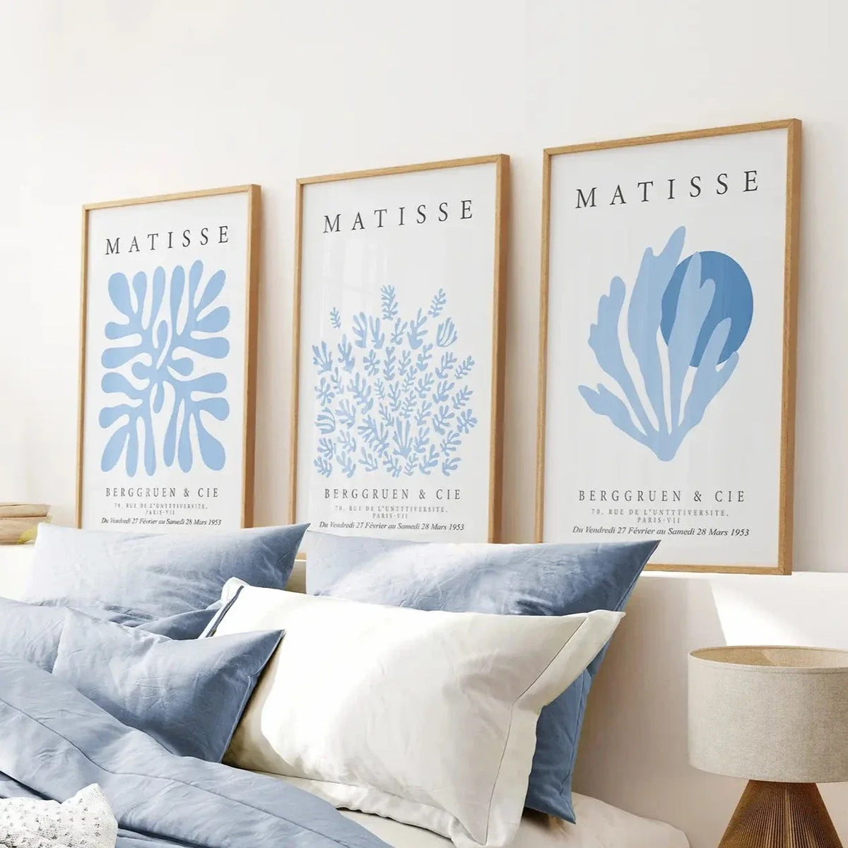 Light Blue Matisse Exhibition Wall Prints Set