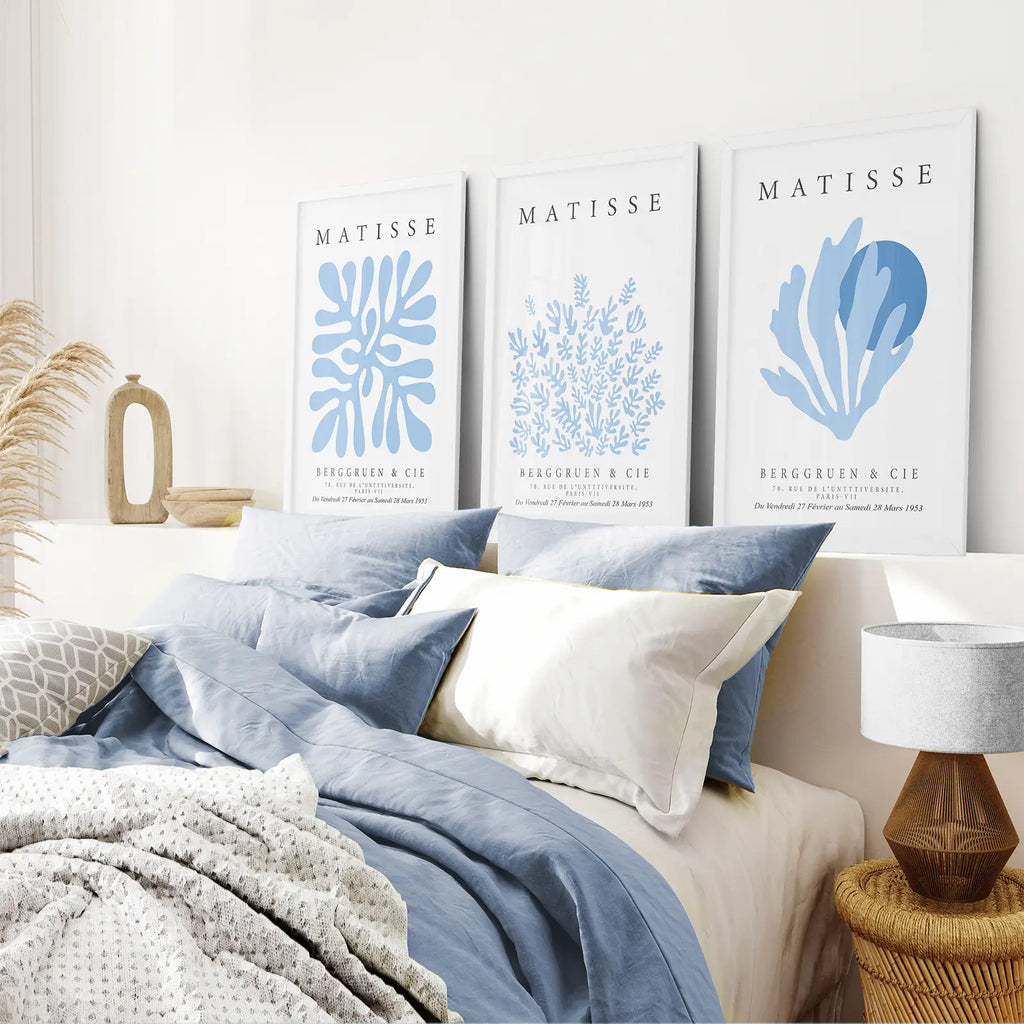 Light Blue Matisse Exhibition Wall Prints Set