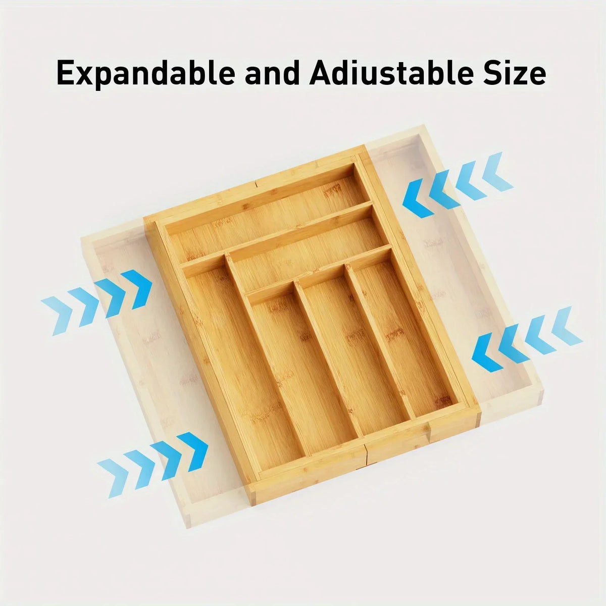 Adjustable Bamboo Drawer Organizer