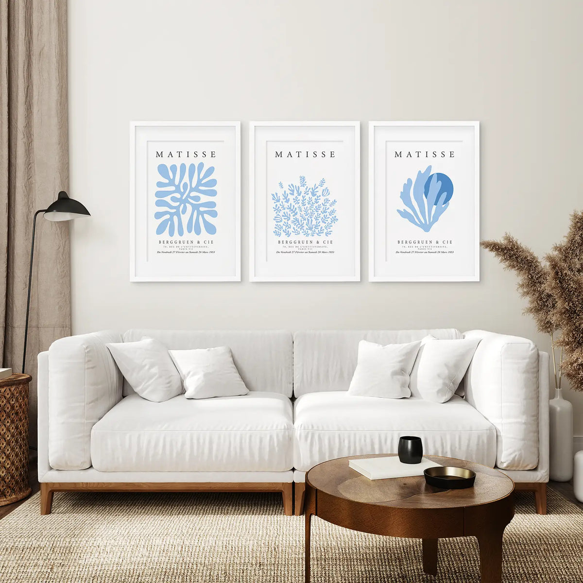 Light Blue Matisse Exhibition Wall Prints Set