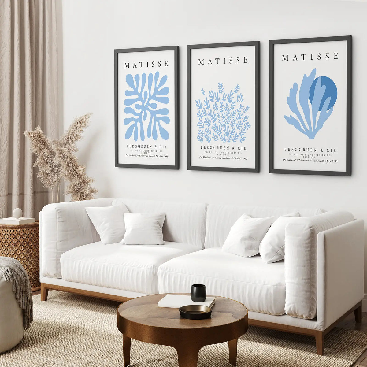 Light Blue Matisse Exhibition Wall Prints Set