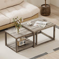 Nesting Coffee Table Set of 2 Rectangular