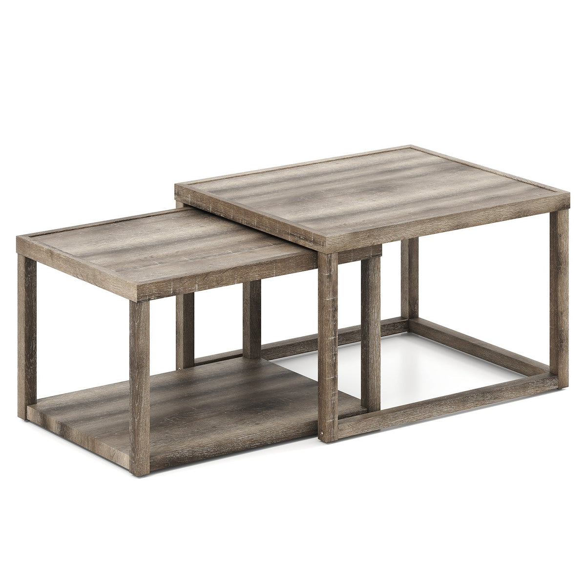 Nesting Coffee Table Set of 2 Rectangular